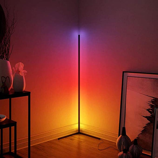 🌈 RGB Corner Floor Lamp – App & Remote Control 📱🎛️ | Music Sync 🎶 | 16+ Million Colors 🌟 | Modern Minimalist Design 🏠