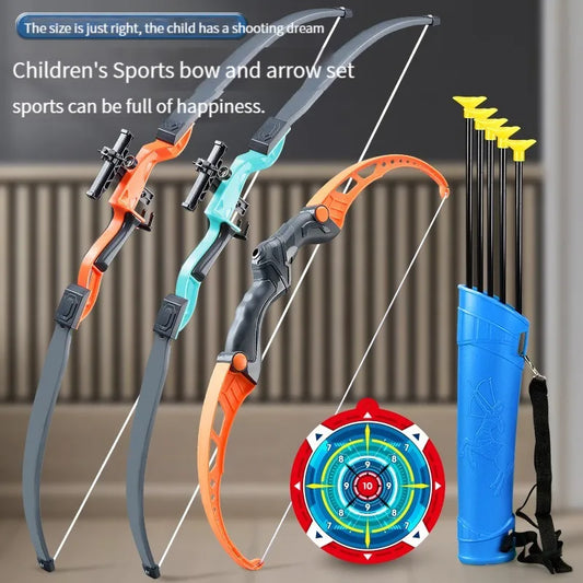 🏹 52cm Bow and Arrow Toy Set for Kids – Archery Practice with Target 🎯 | Outdoor Play, Gift for Boys & Girls | Safe & Fun Shooting Game