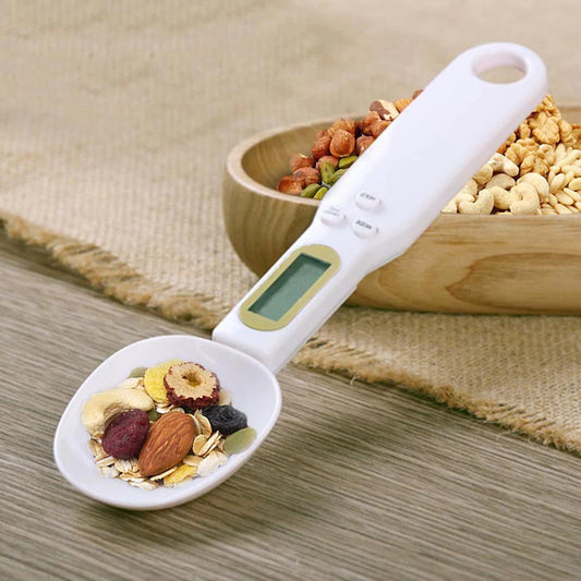 📏 LCD Digital Kitchen Spoon Scale – Precise Food Measuring Tool for Cooking, Baking, Coffee & Tea | Grams, Tare Function, LCD Display