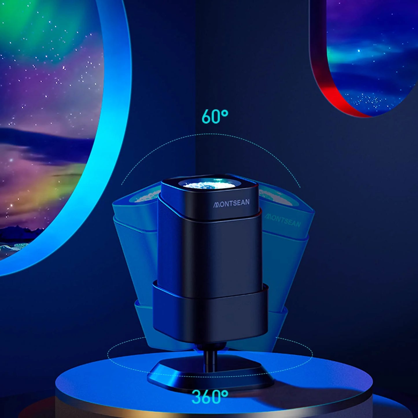 🌌 Indoor & Car Ambient Projector Light – Remote Controlled ✨ | Music Sync 🎶 | 4 Light Modes 🌟 | Magnetic Base 🚗 | Adjustable Brightness & Timer ⏱️