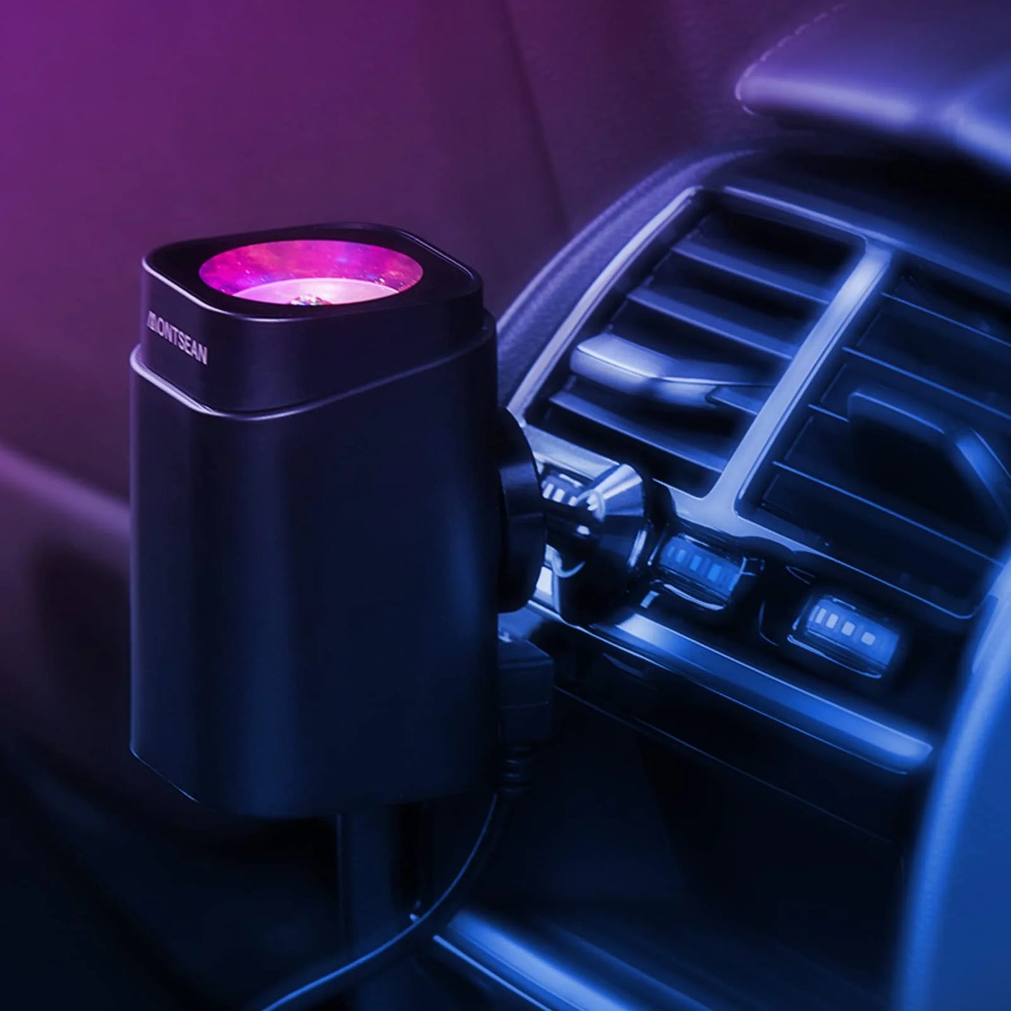 🌌 Indoor & Car Ambient Projector Light – Remote Controlled ✨ | Music Sync 🎶 | 4 Light Modes 🌟 | Magnetic Base 🚗 | Adjustable Brightness & Timer ⏱️