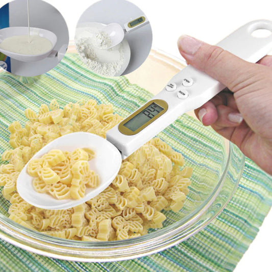 📏 LCD Digital Kitchen Spoon Scale – Precise Food Measuring Tool for Cooking, Baking, Coffee & Tea | Grams, Tare Function, LCD Display