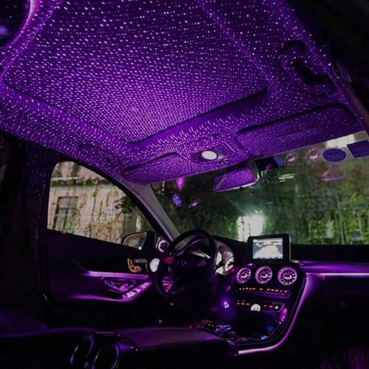 🌌 Indoor & Car Ambient Projector Light – Remote Controlled ✨ | Music Sync 🎶 | 4 Light Modes 🌟 | Magnetic Base 🚗 | Adjustable Brightness & Timer ⏱️